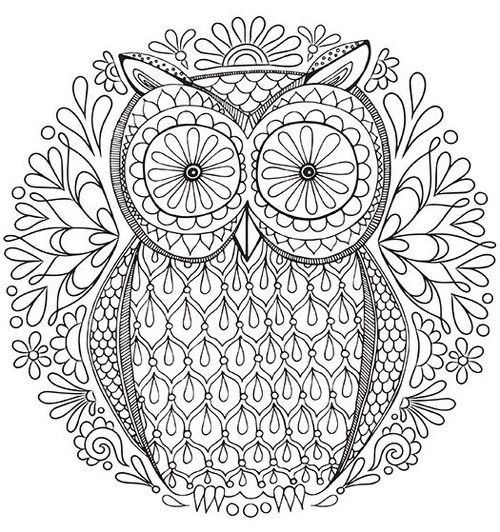 500x532 Owl Mandala Free Coloring Page By Thaneeya Jpg Format 500w