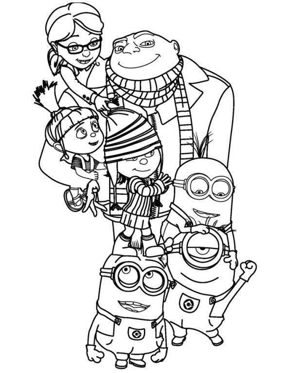 Coloring Page Despicable Me 592x766 Coloring Page Despicable Me