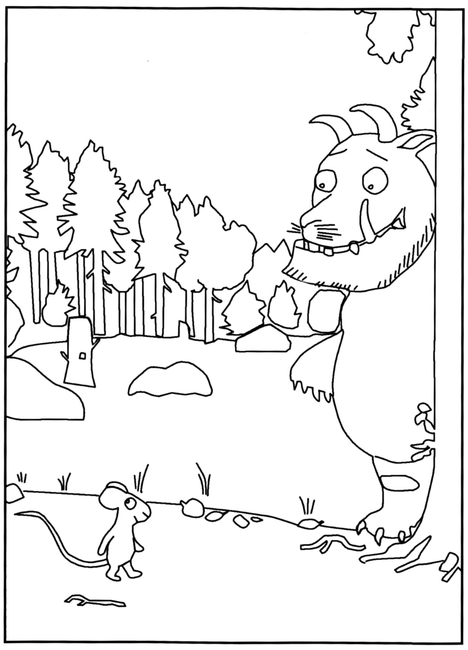 1612x2241 Kleurplaat Gruffalo The Gruffalo Monsters