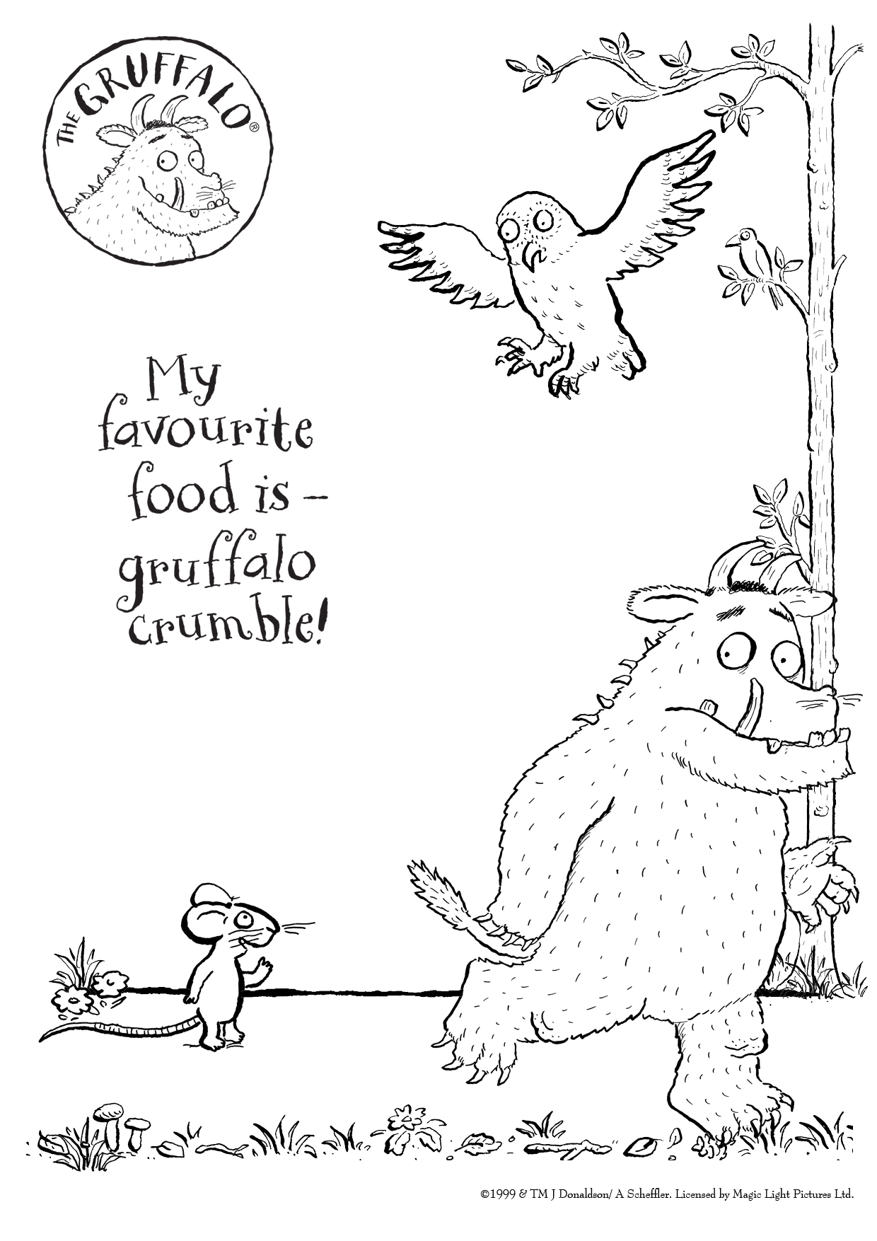 1240x1754 The Gruffalo Coloring Page Monster In The Deep Dark Wood