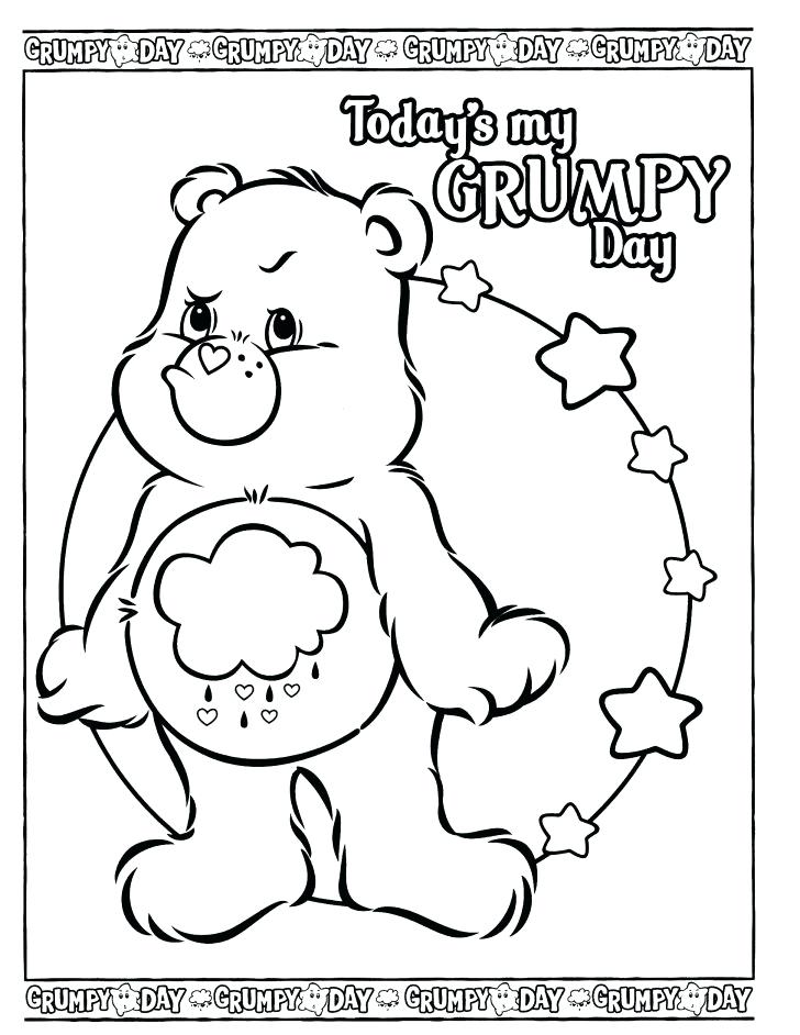 728x942 Care Bears Coloring Pages Some Days Are Grumpy Days Care Bears