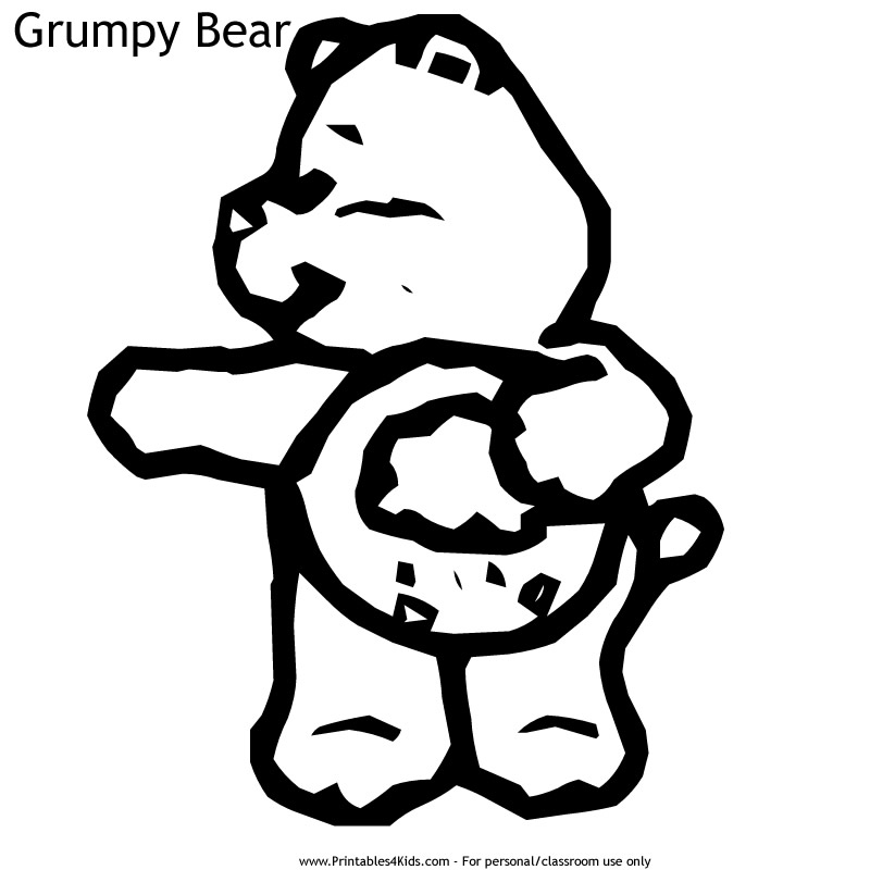 800x800 Care Bears Grumpy Bear Coloring Page Printables For Kids Free