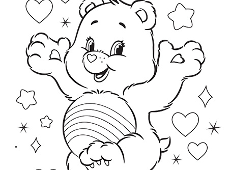 450x334 Never Fear, Cheer Is Here! Care Bears Activity Care Bears Coloring
