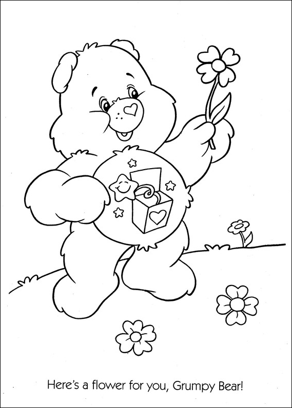 569x796 Care Bears 3 Coloring Page