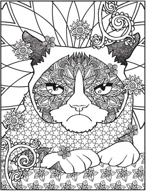 Freebie Grumpy Cat Coloring Page Stamping 600x786 Freebie Grumpy Cat Coloring Page Stamping