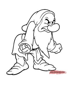 236x295 Grumpy Coloring And The Seven Dwarfs Printable Coloring Pages 2