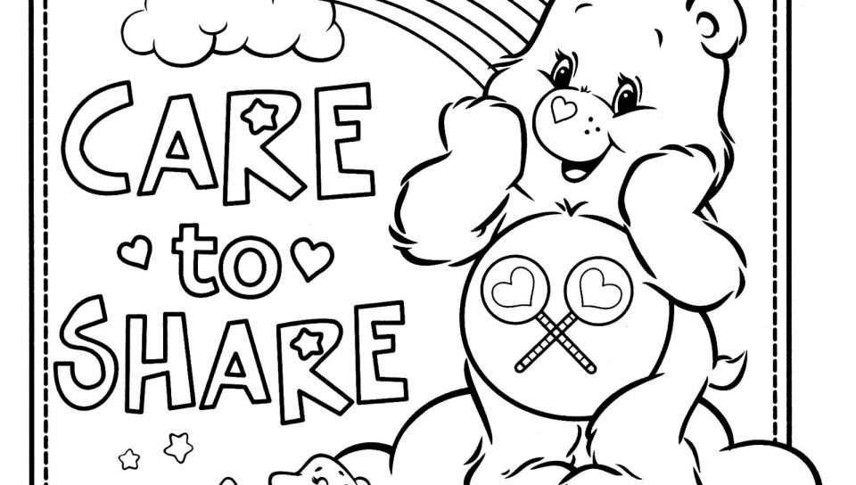 960x544 Care Bear Coloring Pages Online Colouring To Print Birthday