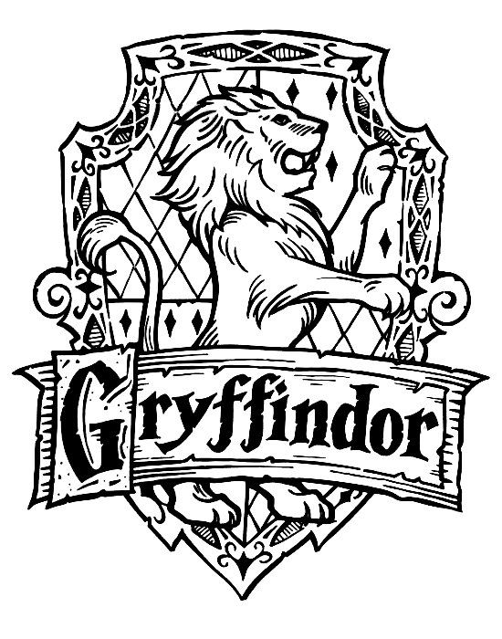 Gryffindor Crest Coloring Pages