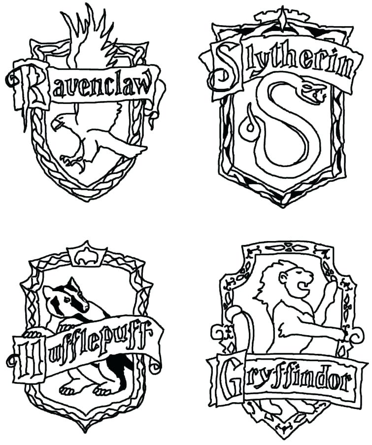 Harry Potter House Coloring Pages Hogwarts Crest Coloring Page 755x903 Harry Potter House Coloring Pages Hogwarts Crest Coloring Page