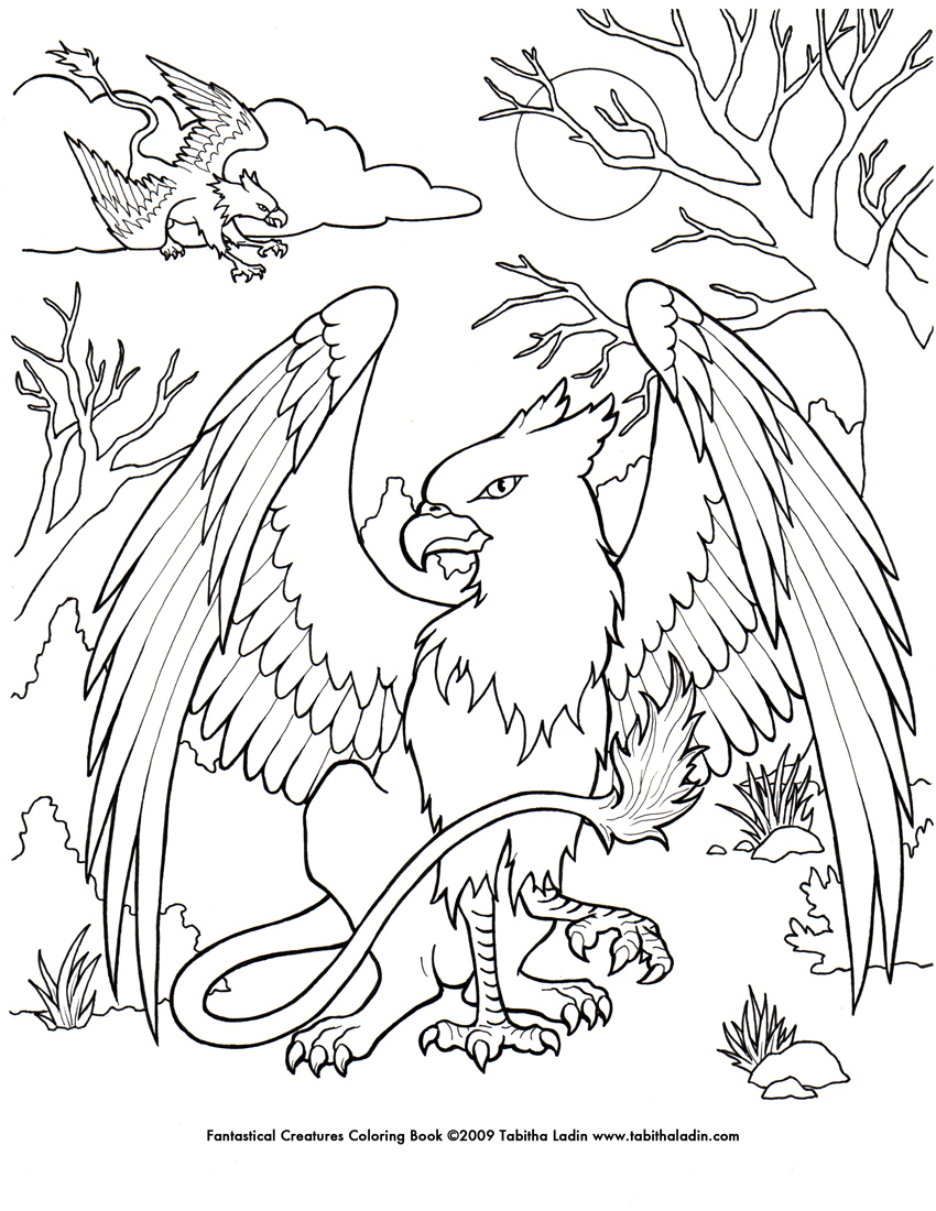 Griffin Coloring Page By Tablynn 850x1100 Griffin Coloring Page By Tablynn