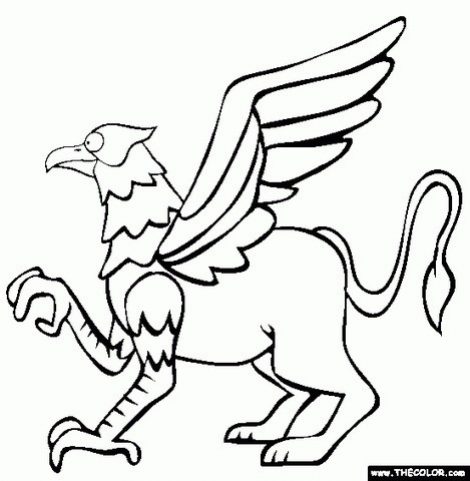 Gryphon Coloring Page Free Gryphon Online Coloring 470x481 Gryphon Coloring Page Free Gryphon Online Coloring