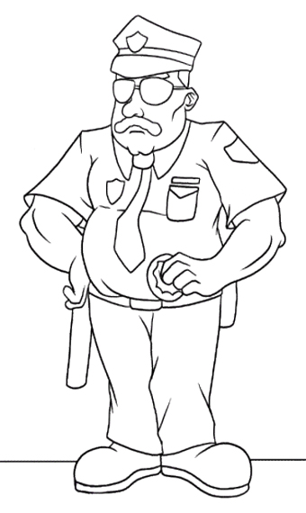 Security Guard Coloring Pages 340x570 Security Guard Coloring Pages
