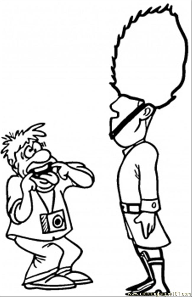 Tourist And Guard Coloring Page 650x1006 Tourist And Guard Coloring Page