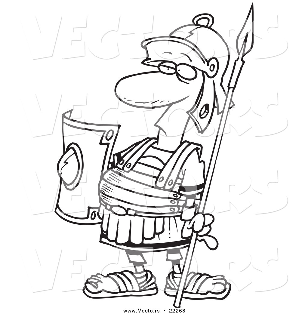 Vector Of A Cartoon Centurion Guard 1024x1044 Vector Of A Cartoon Centurion Guard