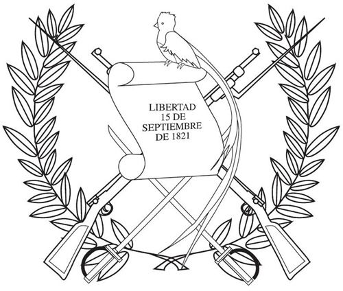 Guatemalan Coat Of Arms Coloring Page Simply Add Blue 500x424 Guatemalan Coat Of Arms Coloring Page Simply Add Blue
