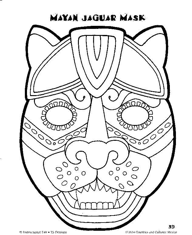 Mayan Mask Template 633x773 Mayan Mask Template