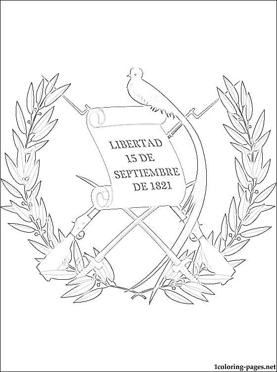 Guatemala Coat Of Arms Coloring Page Coloring Pages South 560x750 Guatemala Coat Of Arms Coloring Page Coloring Pages South