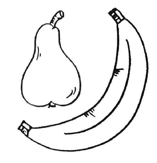 520x539 Fruit Guava And Banana Coloring Page For Kids Action Man