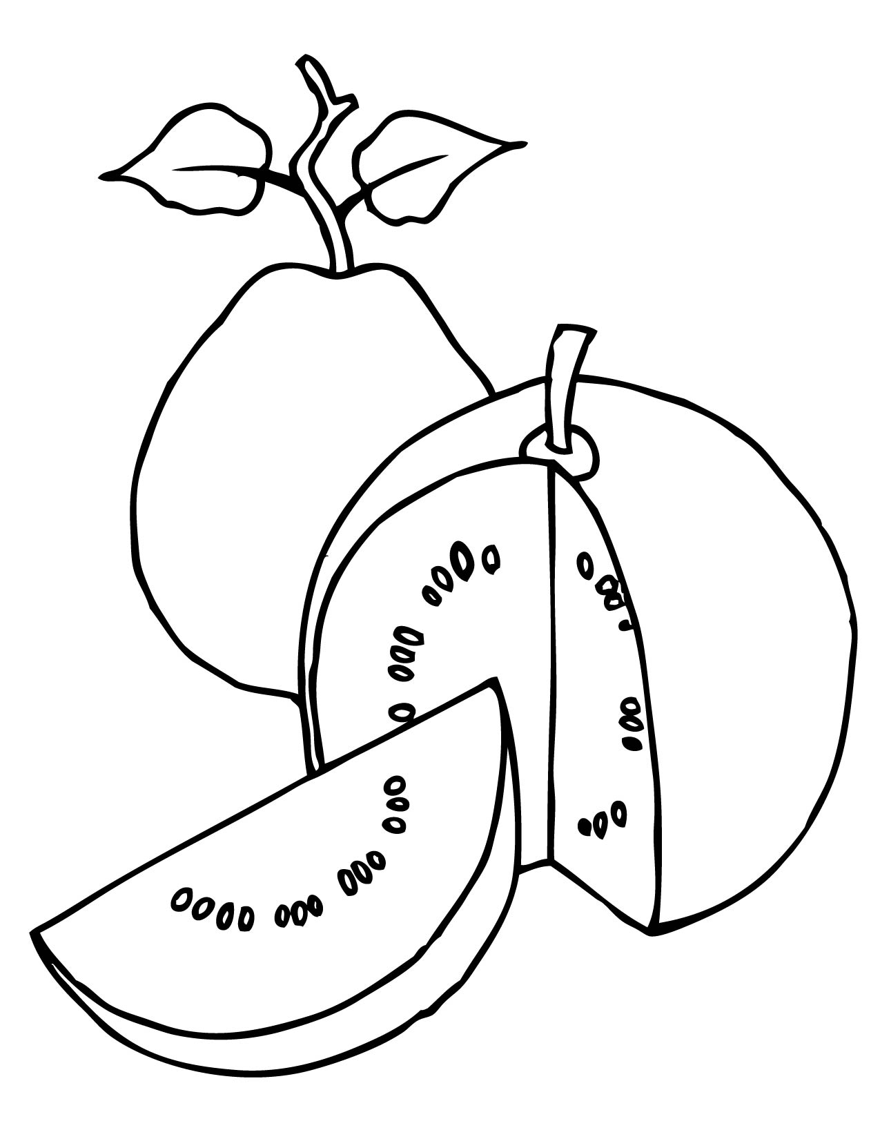 1275x1650 Guava Coloring Page