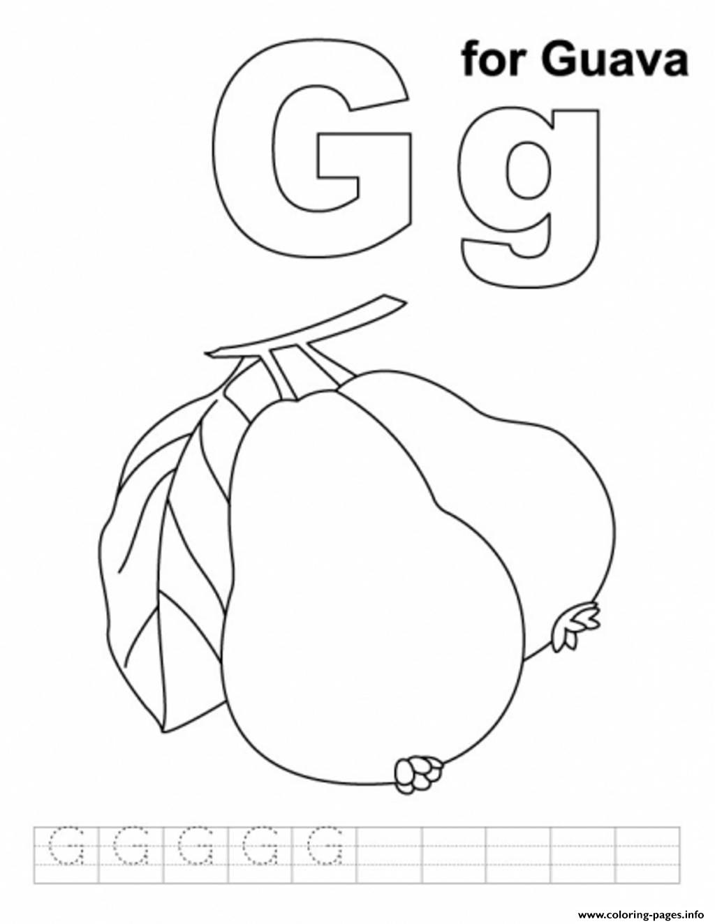 1024x1324 Guava S Alphabet G2d11 Coloring Pages Printable