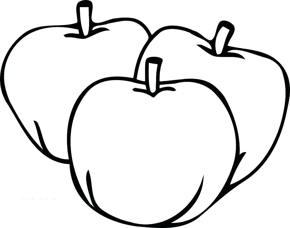 970x763 Free Apple Coloring Pages A Is For Apple Coloring Page A For Apple