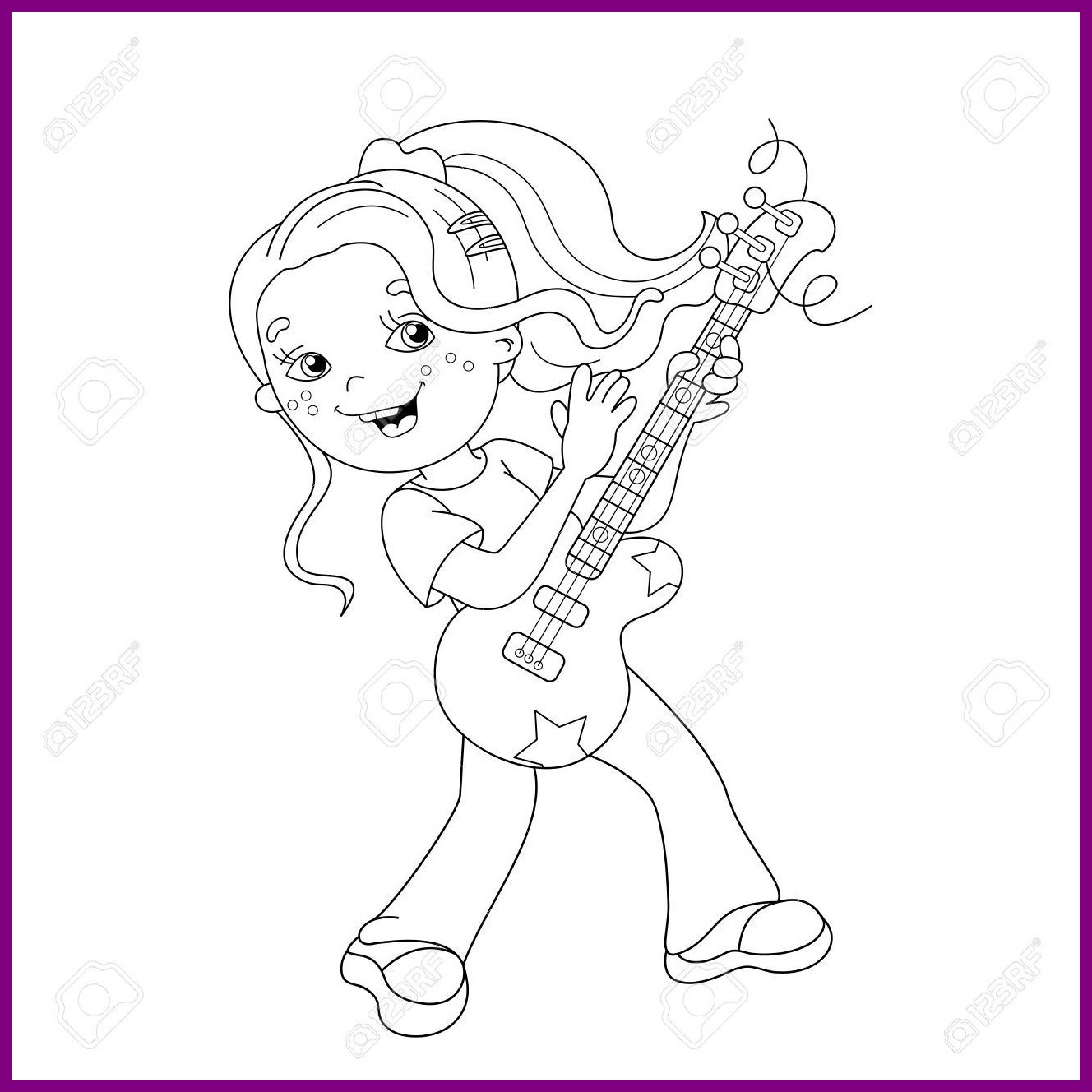 Incredible Coloring Page Outline Of Cartoon Girl Playing 1328x1328 Incredible Coloring Page Outline Of Cartoon Girl Playing