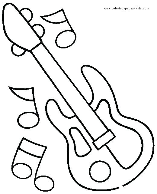 Rock And Roll Coloring Pages Electric Guitar Coloring Page Music 520x641 Rock And Roll Coloring Pages Electric Guitar Coloring Page Music