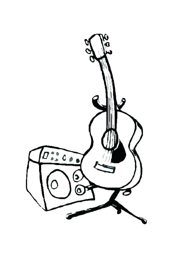 Guitar Coloring Pages 620x875 Guitar Coloring Pages