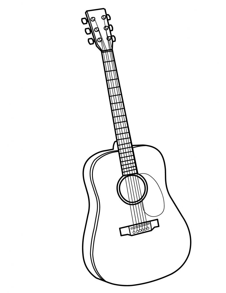 Guitar Colouring Pages 791x1024 Guitar Colouring Pages