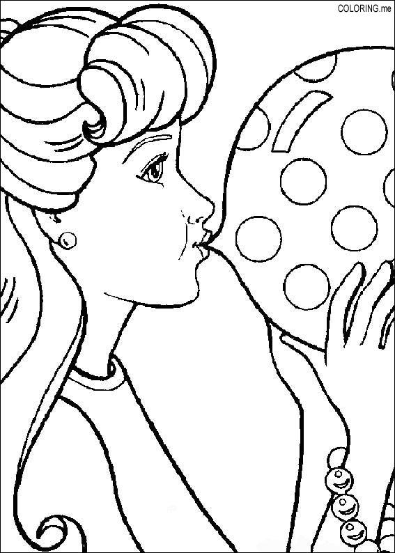 Coloring Page Barbie Chewing Gum 567x794 Coloring Page Barbie Chewing Gum