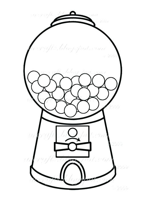 516x700 Bubble Gum Machine Coloring Page Bubble Gum Machine Coloring Page