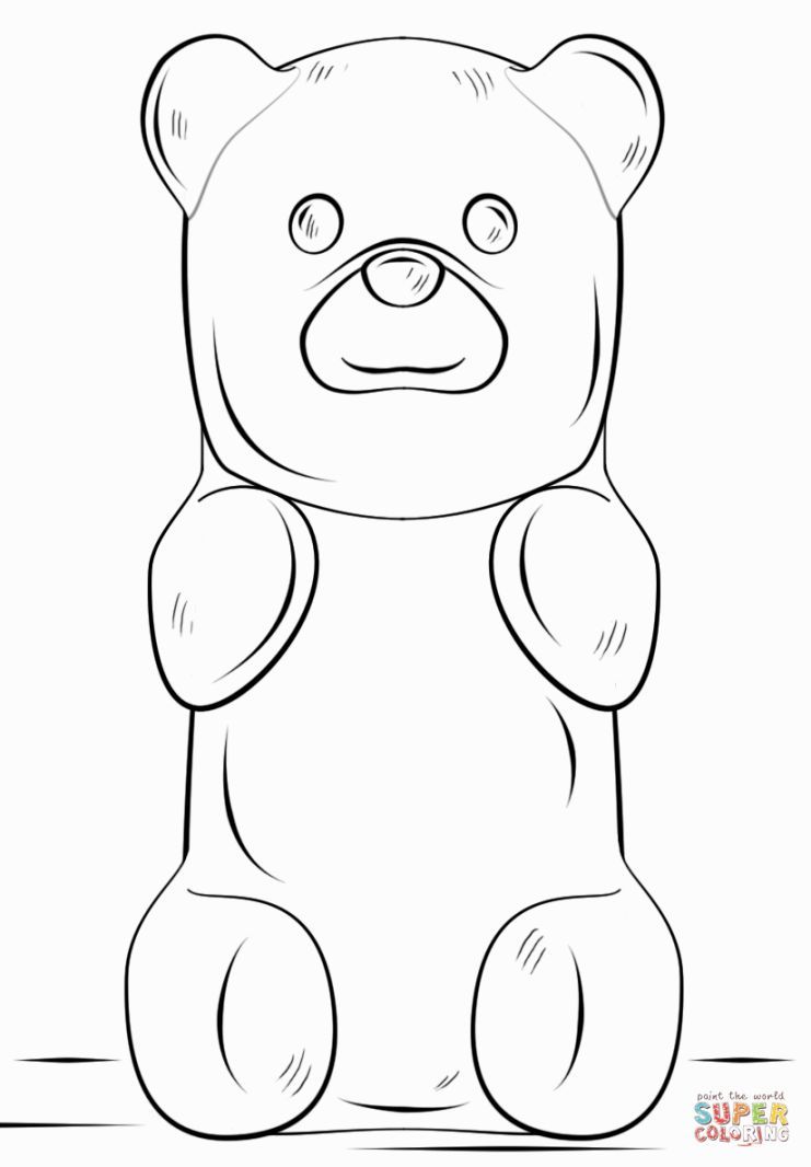 741x1066 Gummy Bear Coloring Page Coloring Pages Bears