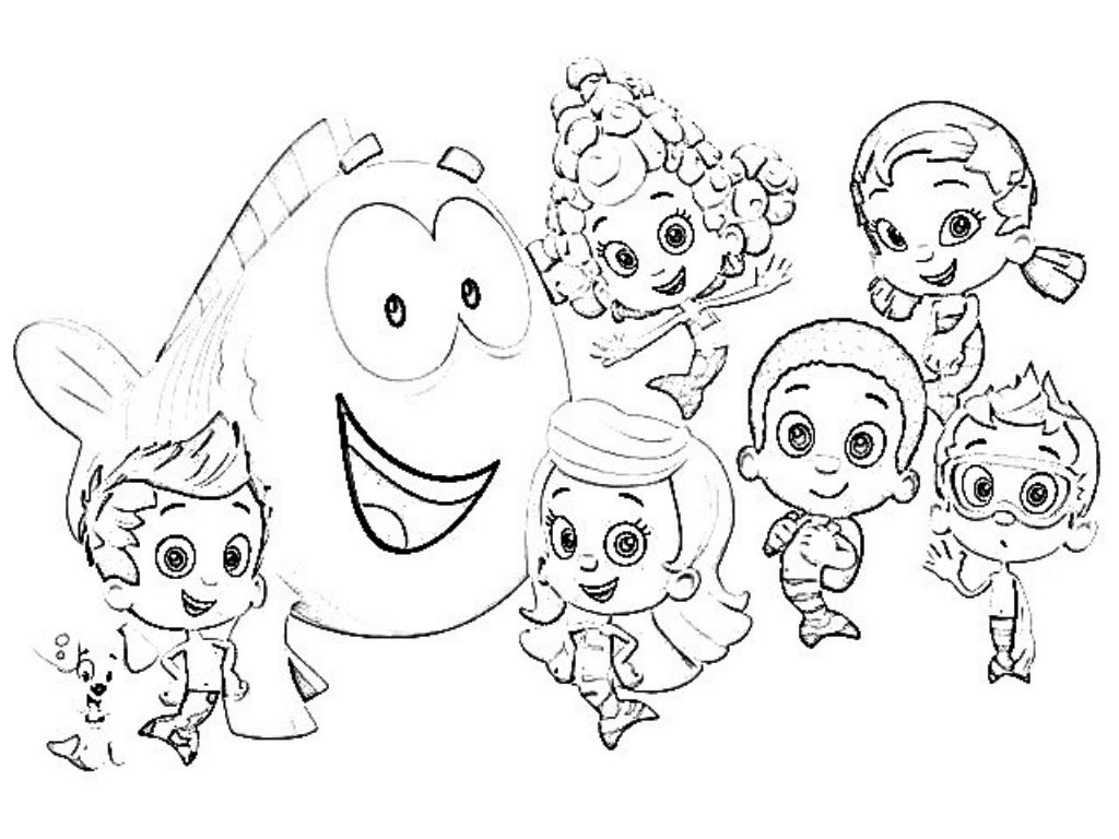 1024x768 24 Printable Bubble Guppies Coloring Pages Bubble Guppies Coloring