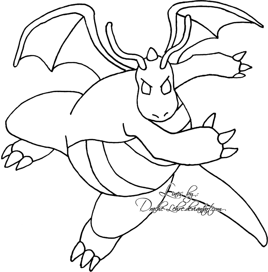 900x913 Dragonite Pokemon Coloring Pages