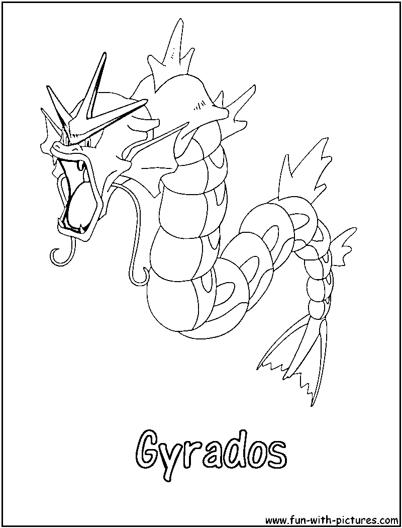 800x1050 Gyarados Coloring Page