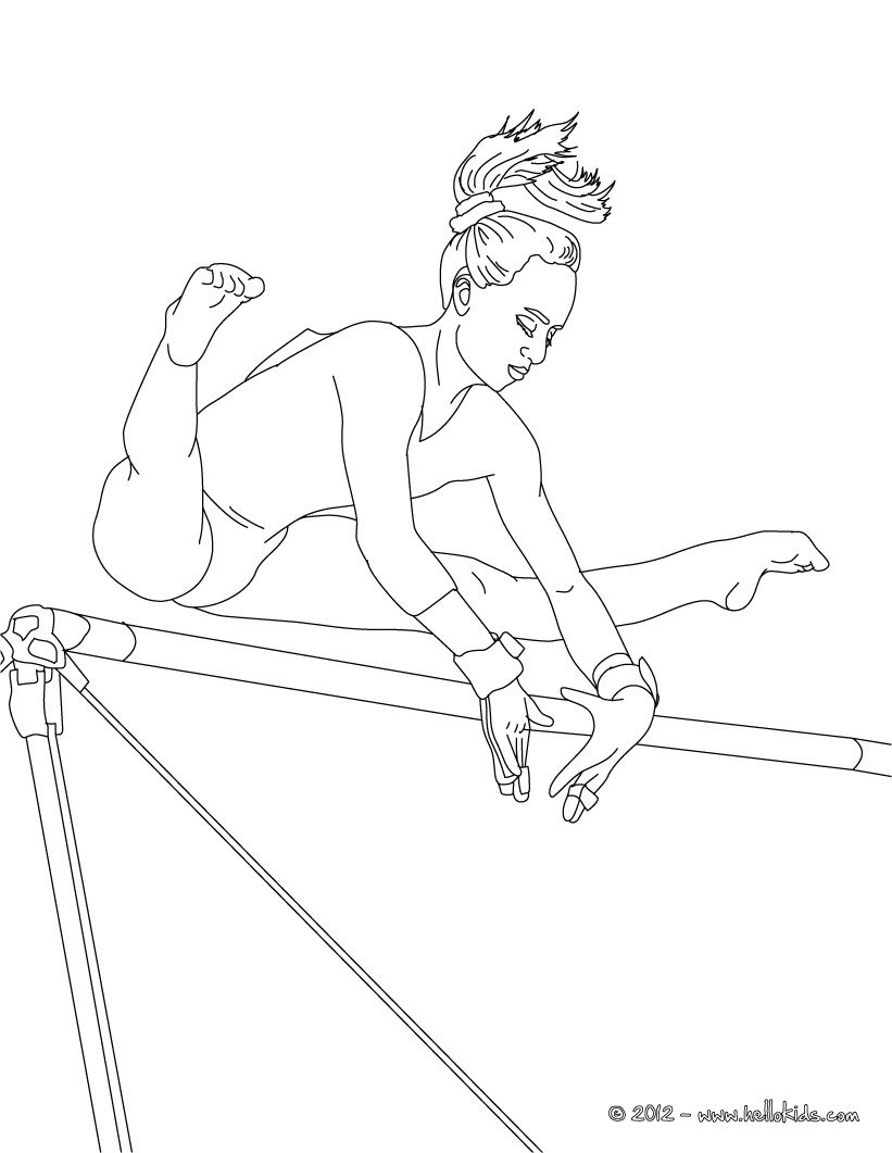 Uneven Bars Artistic Gymnastics Coloring Page Birthday Party 821x1061 Uneven Bars Artistic Gymnastics Coloring Page Birthday Party