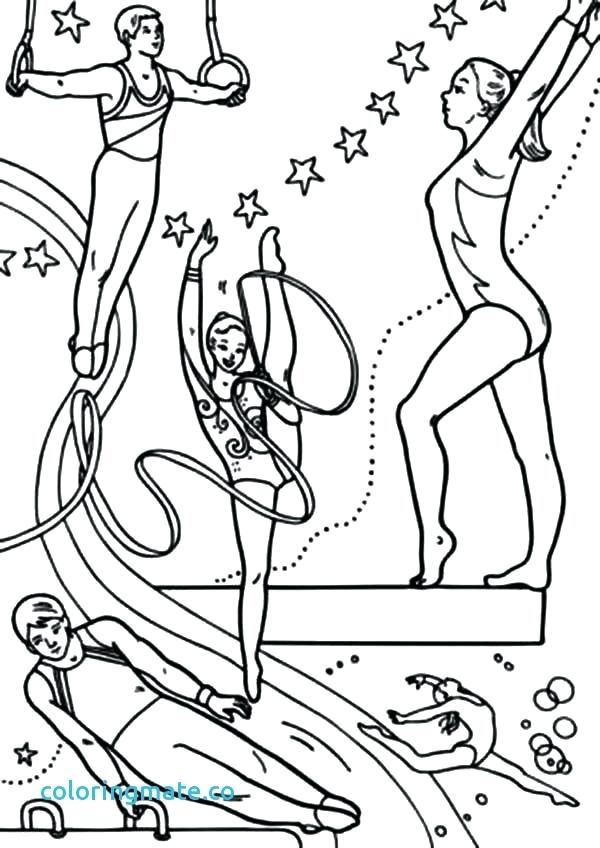 600x848 Gymnastics Coloring Pages