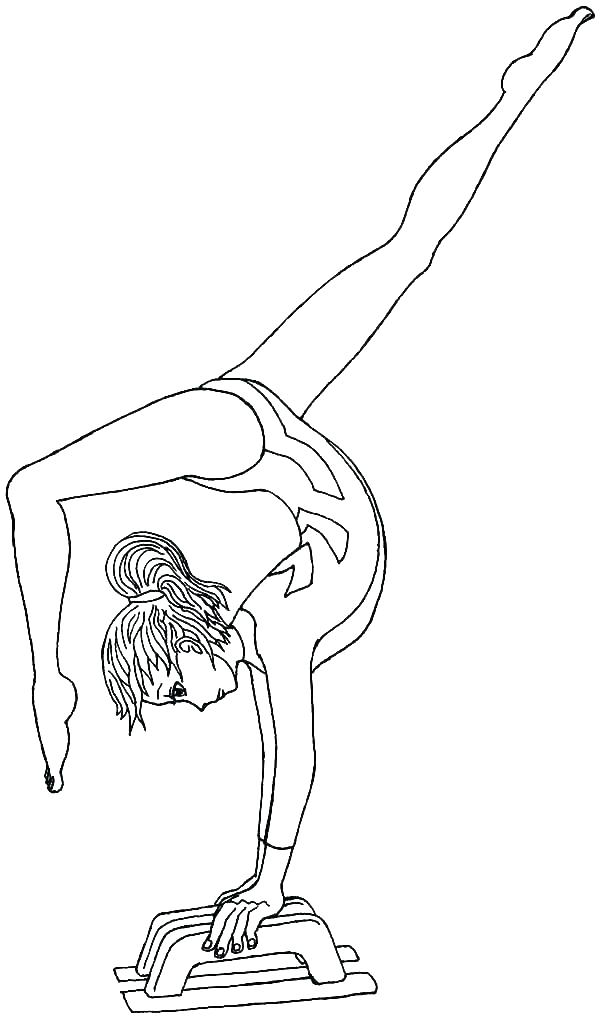 600x1019 Gymnastics Coloring Sheets Gymnastics Coloring Page I Love Pages