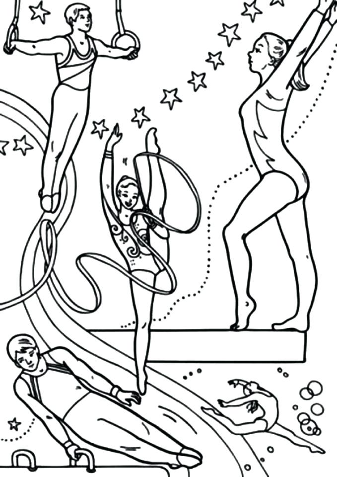 679x960 Gymnastics Coloring Page