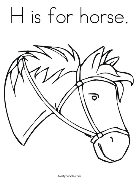 H Is For Horse Coloring Page 468x605 H Is For Horse Coloring Page