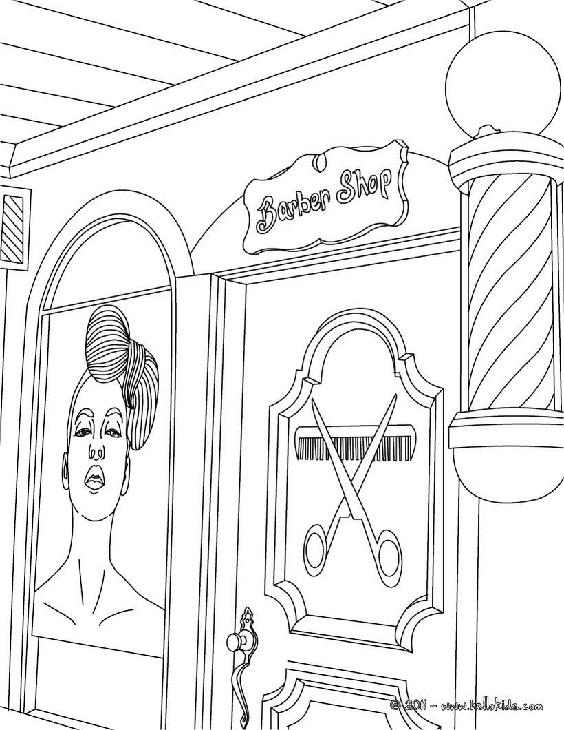 Hair Salon Coloring Pages 820x1060 Hair Salon Coloring Pages