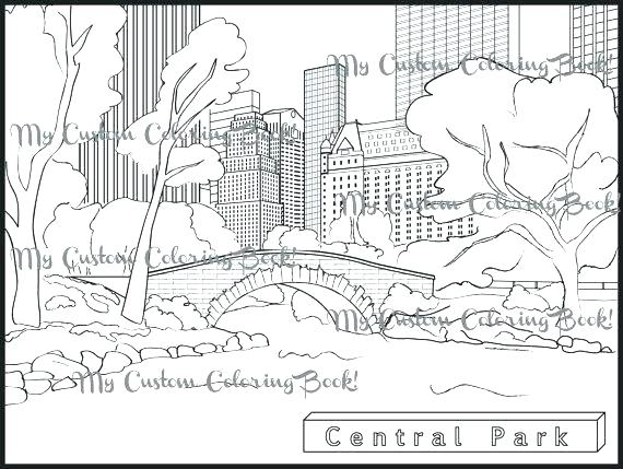 570x429 New York Flag Coloring Page