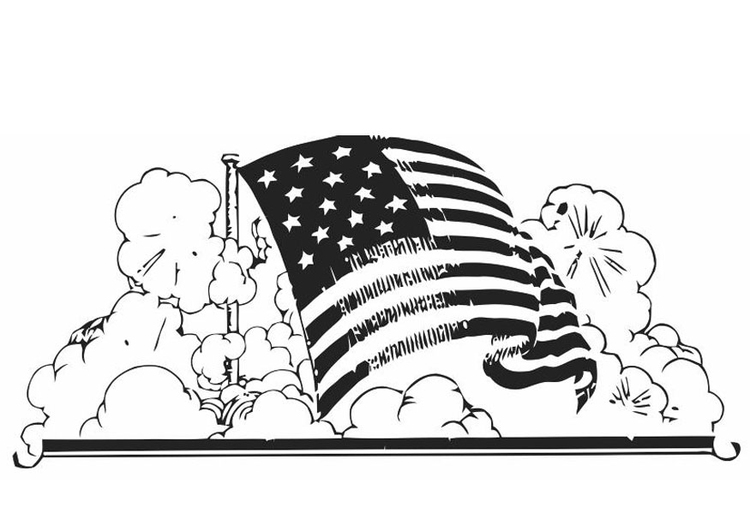 Coloring Page American Flag 750x531 Coloring Page American Flag