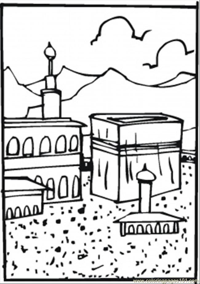 650x924 Hajj Coloring Page Hajj And Eid Ul Adha Activities
