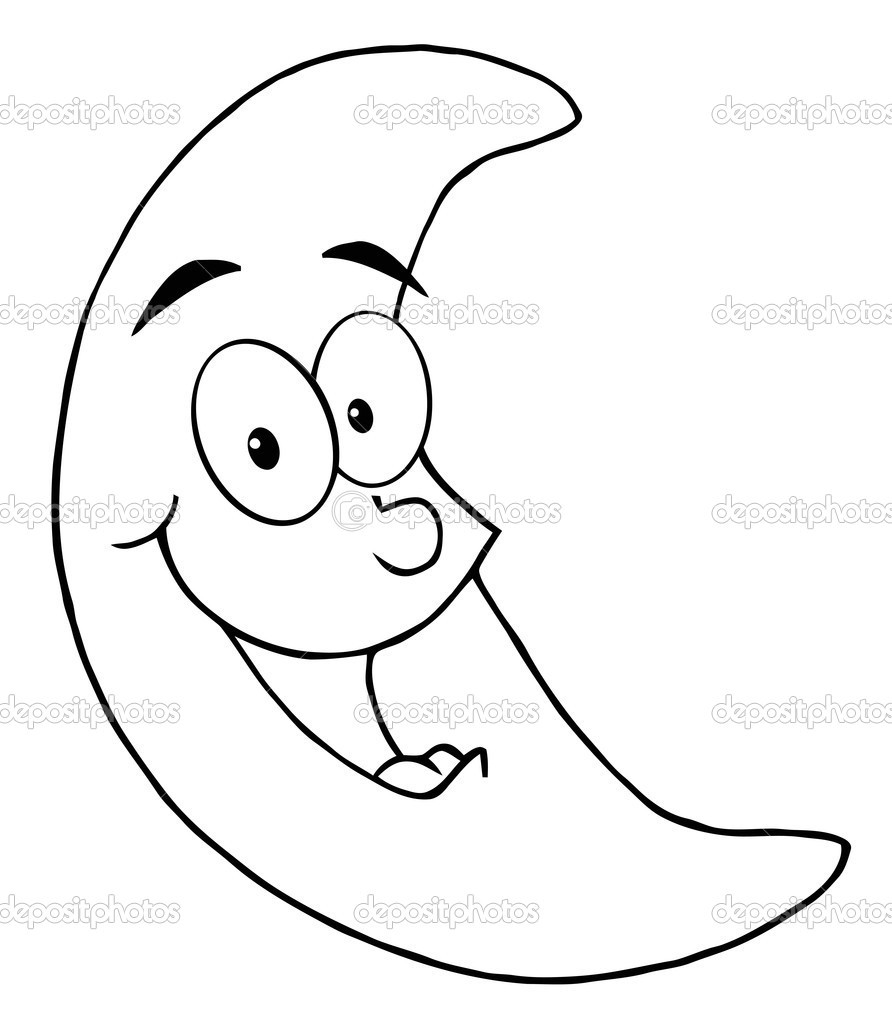 Half Moon Coloring Page 892x1024 Half Moon Coloring Page