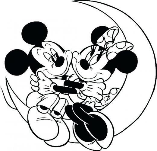 Coloring Page ~ Coloring Pages Minnie Mouse Mickey And Sitting 521x500 Coloring Page ~ Coloring Pages Minnie Mouse Mickey And Sitting