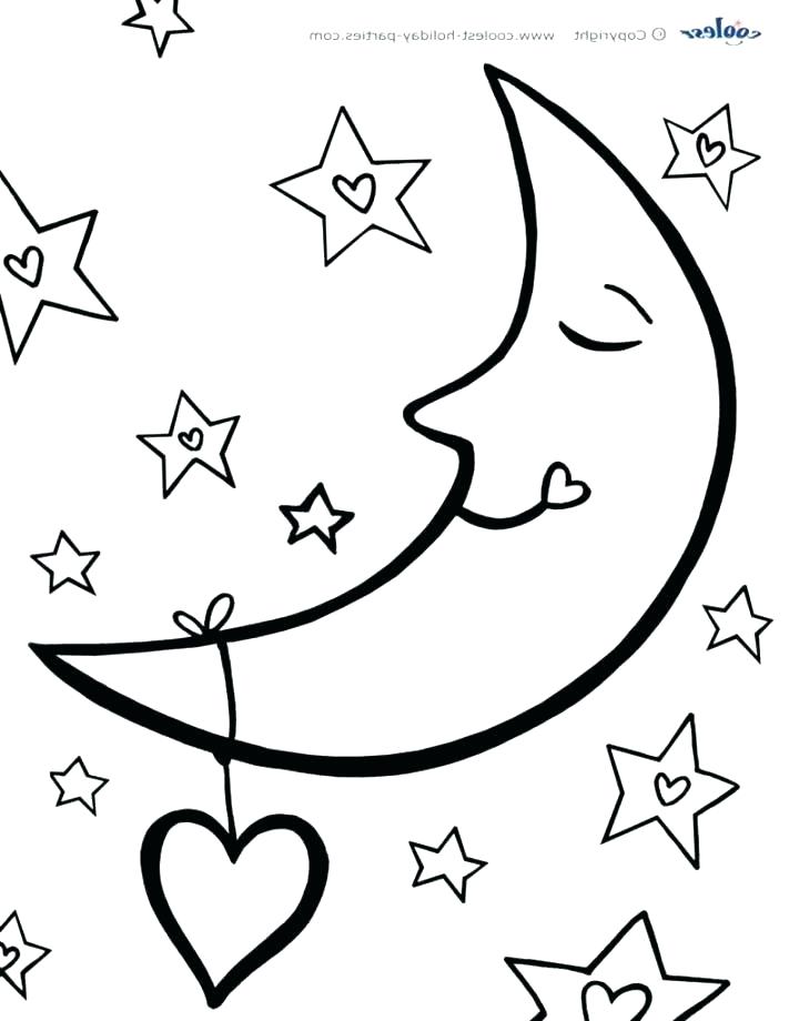 Moon Coloring Pages 711x920 Moon Coloring Pages
