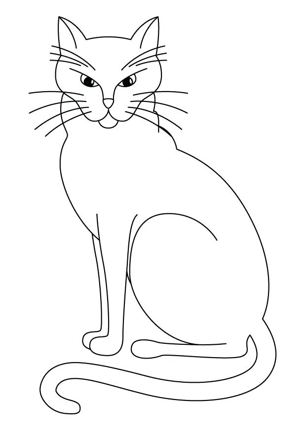 620x875 Printable Halloween Black Cat Coloring Pages Page