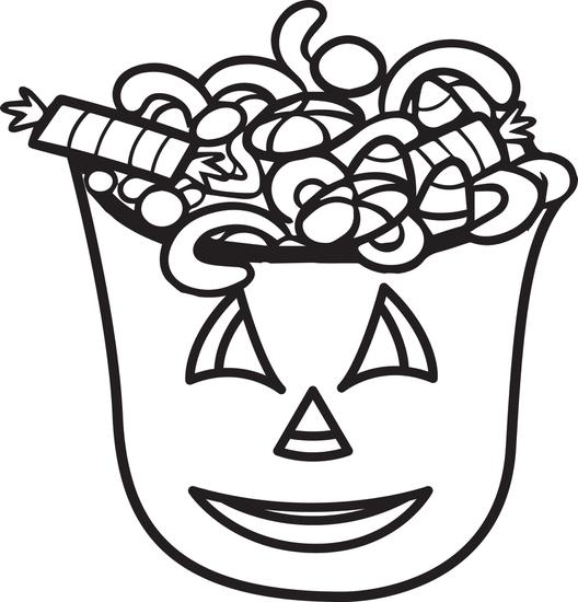 Halloween Candy Bucket Coloring Pages 528x550 Halloween Candy Bucket Coloring Pages
