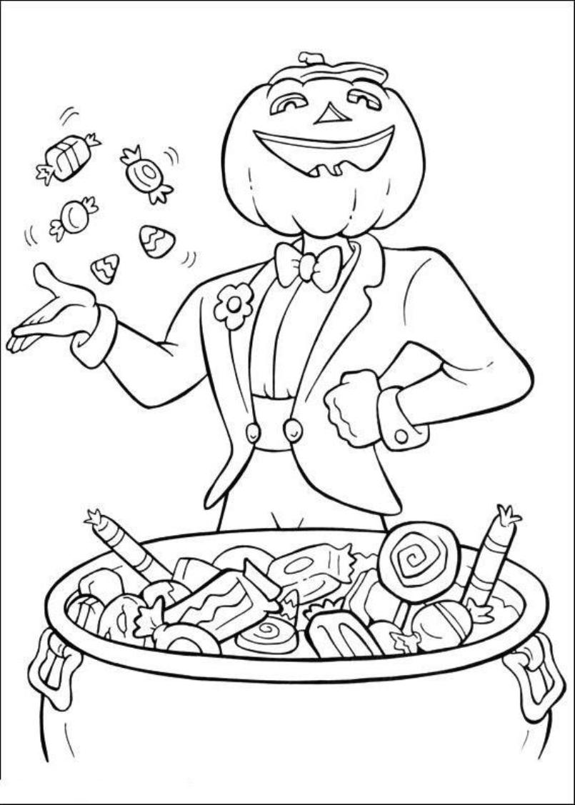 Print Jack O Lantern And Halloween Candy Coloring Pages 805x1127 Print Jack O Lantern And Halloween Candy Coloring Pages